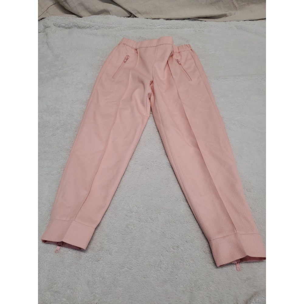 J. Crew Pink Wool Blend Zip Tapered Cropped Pants‎ 0 Petite Basic Simple Preppy